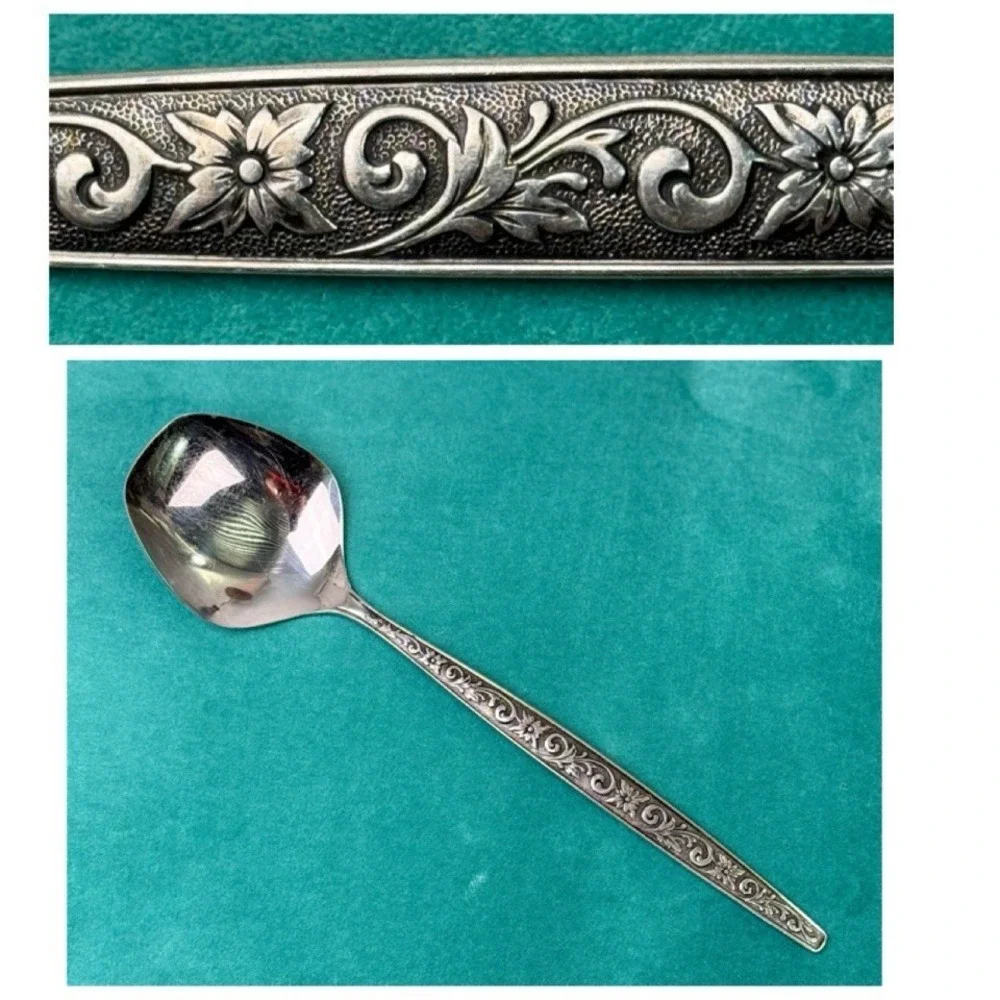 Vintage International Di Lido Salad Serving Spoon Stainless Steel 11